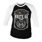 Route 66 Coast To Coast Baseball 3/4 Sleeve Tee, Long Sleeve T-Shirt (Herr)