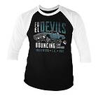 Fuel Devils Bouncing Garage Baseball 3/4 Sleeve Tee, Long Sleeve T-Shirt (Herr)