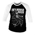 Elvis Presley - Jailhouse Rock Baseball 3/4 Sleeve Tee, Long Sleeve T-Shirt (Herr)