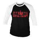 The Batman Baseball 3/4 Sleeve Tee, Long Sleeve T-Shirt (Herr)