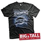 Back To The Future - Flying Delorean Big & Tall T-Shirt (Herr)