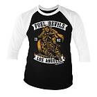 Fuel Devils Rider Baseball 3/4 Sleeve Tee, Long Sleeve T-Shirt (Herr)