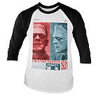 Frankenstein Horror Show Baseball Long Sleeve Tee, Long Sleeve T-Shirt (Herr)