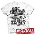 Doc Brown Time Travel Agency Big & Tall T-Shirt (Herr)