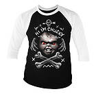 Hi I'm Chucky Baseball 3/4 Sleeve Tee, Long Sleeve T-Shirt (Herr)