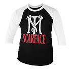 Scarface TM Logo Baseball 3/4 Sleeve Tee, Long Sleeve T-Shirt (Herr)