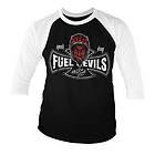 Smiling Devil Speed Shop Baseball 3/4 Sleeve Tee, Long Sleeve T-Shirt (Herr)