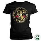Cobra Kai Round Patch Organic Girly Tee T-Shirt (Dam)