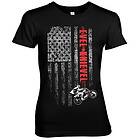 Evel Knievel Flag Girly Tee T-Shirt (Dam)