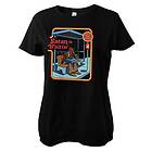 Satan Is Waiting Girly Tee T-Shirt (Dam)