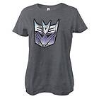 Distressed Decepticon Shield Girly Tee T-Shirt (Dam)