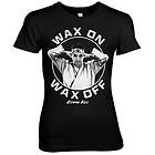 Wax On Wax Off Girly Tee T-Shirt (Dam)