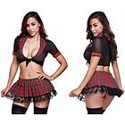 Baci Lingerie Hall Pass School Girl Sexig Skotskrutig Skoluniform (Storlek: One Size (S-L))