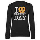 I Love Pretzel Day Girly Sweatshirt (Dam)