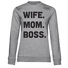 Wife Mom Boss Girly Sweatshirt (Dam)