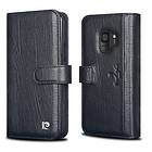 Plånboksfodral Samsung Galaxy S9+ (9 plus) Pierre Cardin Äkta Läder Svart (9 kortfack)