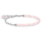 Thomas Sabo Charm Club Charmista rose quartz silver armband A2130-067-9-L17v