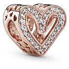 Pandora 788692C01 Sparkling Freehand Heart Rose berlock