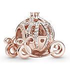 Pandora 14k Rose Gold-Plated Disney Cinderella Pumpkin Coach berlock 789189C01