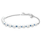 Pandora Moments Freshwater Cultured Pearl Blue Cord Chain armband 591689C01-20