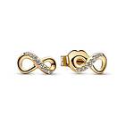 Pandora Moments Sparkling Infinity 14k Gold-plated örhängen 268820C01