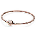 Pandora Moments 14k Rose Gold-Plated Mesh 586543 rannekoru 17 cm