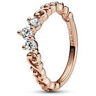 Pandora Ring Stackable Regal Swirl Tiara 14k rose gold-plated ring 182232C01-52