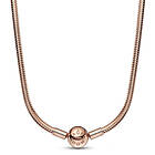 Pandora Moments Snake Chain 14k rose gold-plated halsband 382234C00-42