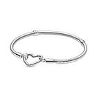 Pandora Moments Heart Closure Snake Chain armband 599539C00-19