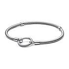 Pandora Moments O Closure Snake Chain Bracelet Sterling silver armband 592242C00-20