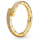 Pandora Signature ring Sparkling Overlapping 14k Gold-Plated 169491C01-50