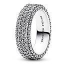 Pandora Timeless Pave Triple-row Sterling silver ring 192634C01-54