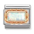 Nomination Classic Rose Gold Buguette Stone White Opal berlock 430512/07