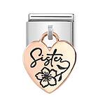 Nomination Classic Rose Gold Charms Heart Sister berlock 431803/05