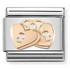 Nomination Classic Rose Gold Padlock Hearts 430104/39