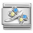 Nomination Classic SilverShine Symbols Light blue and yellow Dragonfly 330304-39
