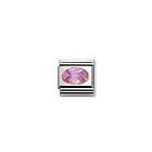 Nomination oval rosa zirkon 030601-003