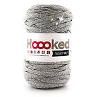 Glitter Hoooked Ribbon XL Stofgarn Unicolor Lurex 1 Silver