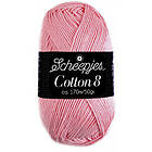 Scheepjes Cotton 8 Garn Unicolor 654 Ljus Rosa