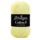 Scheepjes Cotton 8 Garn Unicolor 508 Vaniljgul