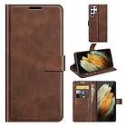 Leather Wallet Samsung Galaxy S22 Ultra Brown