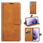 Leather Wallet Samsung Galaxy S22 Cognac