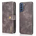 DG.MING 2-in-1 Magnet Wallet Samsung Galaxy S21 FE Brun