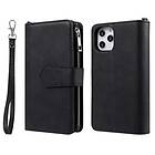 Zipper Magnet Leather Wallet iPhone 12 Pro Max Svart