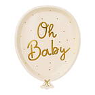 Papperstallrik ballongform 6 st – Oh baby