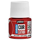 Pebeo Cuir Leather 45ml läderfärg – Röd, matt satin-finish