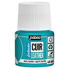 Pebeo Cuir Leather 45ml läderfärg – Turkos, matt satin-finish