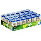 GP Batteries Ultra Plus Alkaliska D-batterier (LR20) Box 24-P