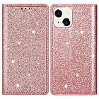 Plånboksfodral Glitter iPhone 14 Roséguld