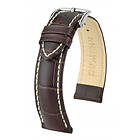 Hirsch MODENA Calf Leather Dark Brown L 22 mm